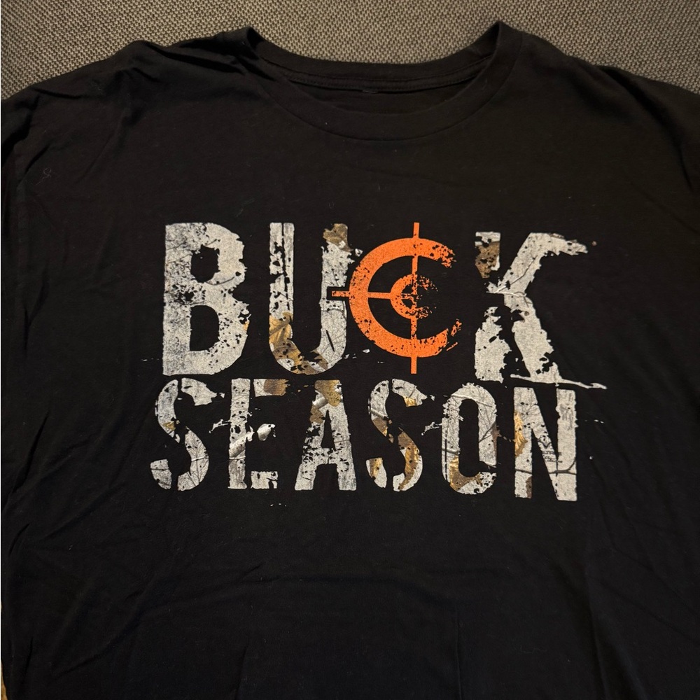 Grunt Style Buck Season Graphic Tee - Black and Orange